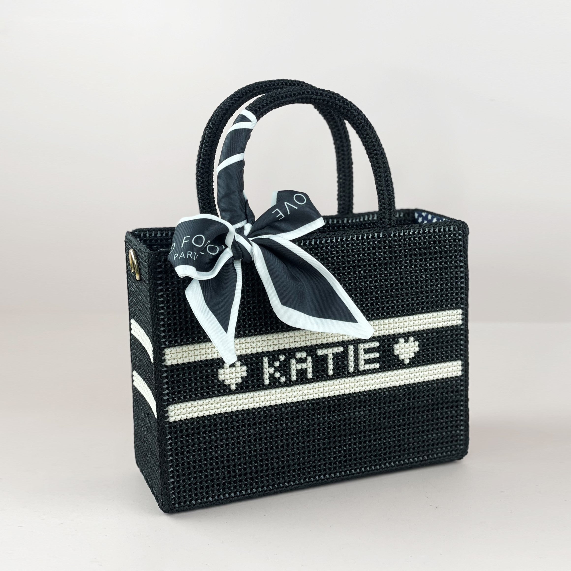 Handmade Cross-Stitch Bag for Women, Embroidery name, Personalized Custom Bag